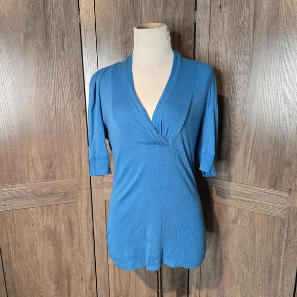 Express women casual blue blouse top - Picture 4 of 9